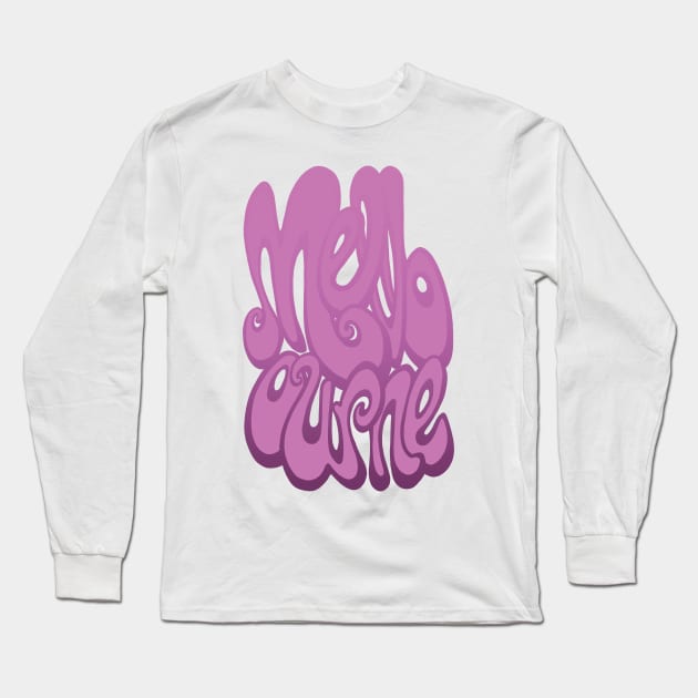 Melbourne - Spring Crocus Pink Long Sleeve T-Shirt by BigNoseArt